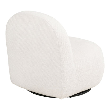Cadeira Milo Lounge - cadeira de lounge com função giratória, fora do HN1081 branco