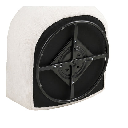 Cadeira Milo Lounge - cadeira de lounge com função giratória, fora do HN1081 branco