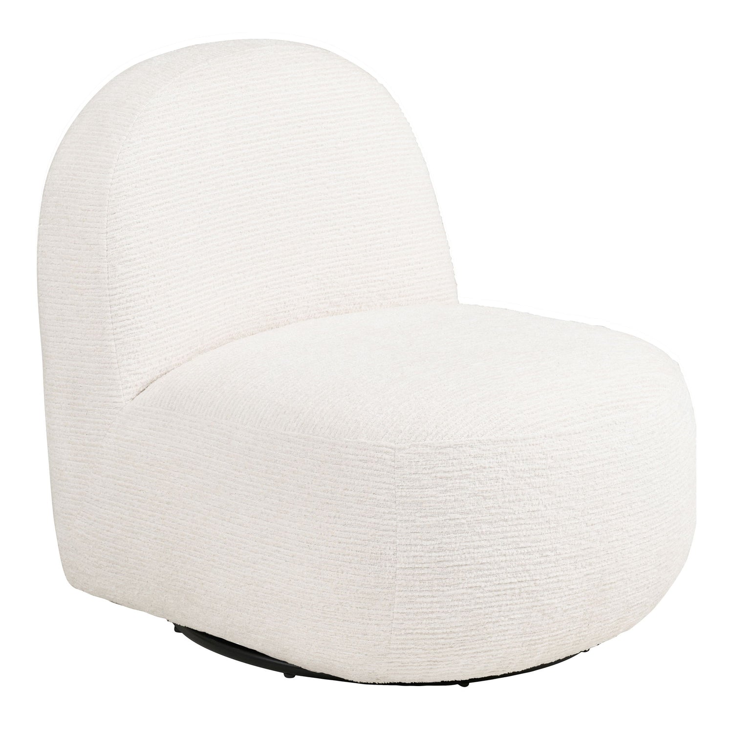 Cadeira Milo Lounge - cadeira de lounge com função giratória, fora do HN1081 branco