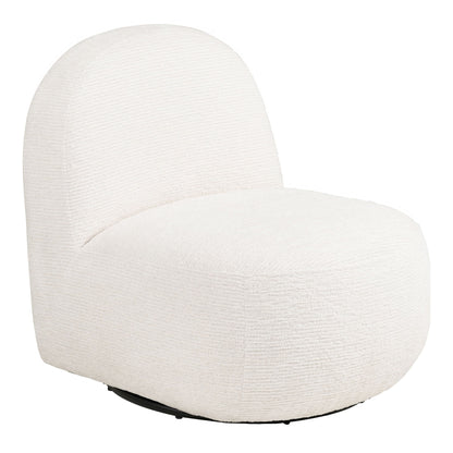 Cadeira Milo Lounge - cadeira de lounge com função giratória, fora do HN1081 branco