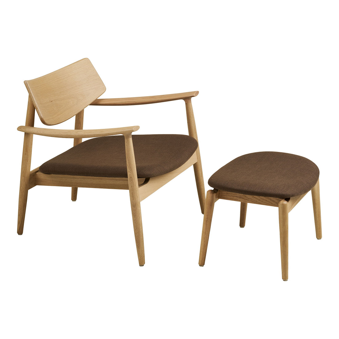 Conjunto de Olvera - cadeira de lounge e pés, natureza/marrom HN1084