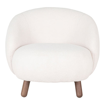 Savona Conjunto - Cadeira de lounge e Puff, White HN1094