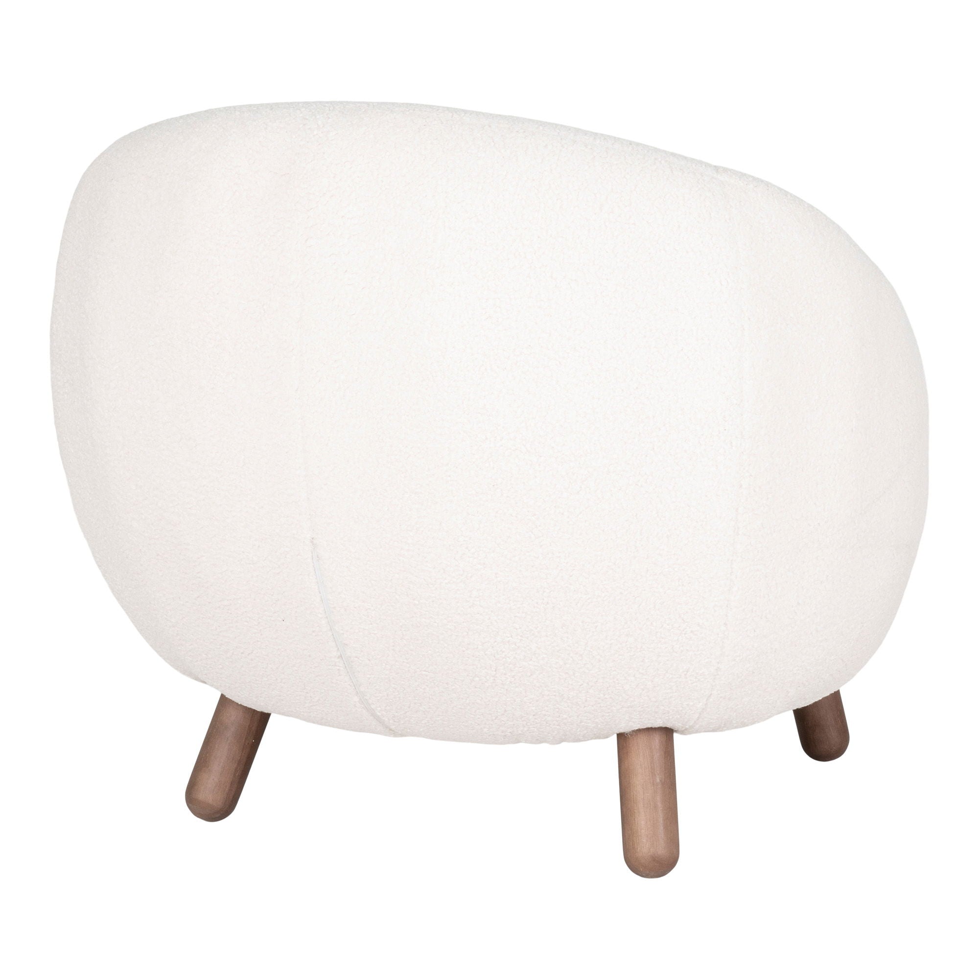 Savona Conjunto - Cadeira de lounge e Puff, White HN1094