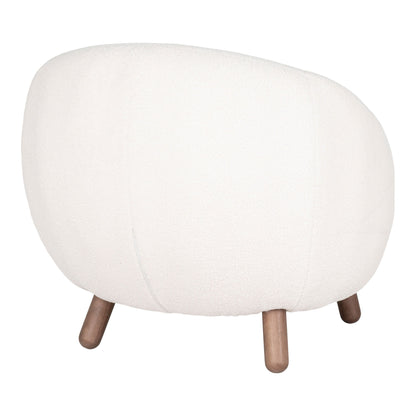 Savona Conjunto - Cadeira de lounge e Puff, White HN1094