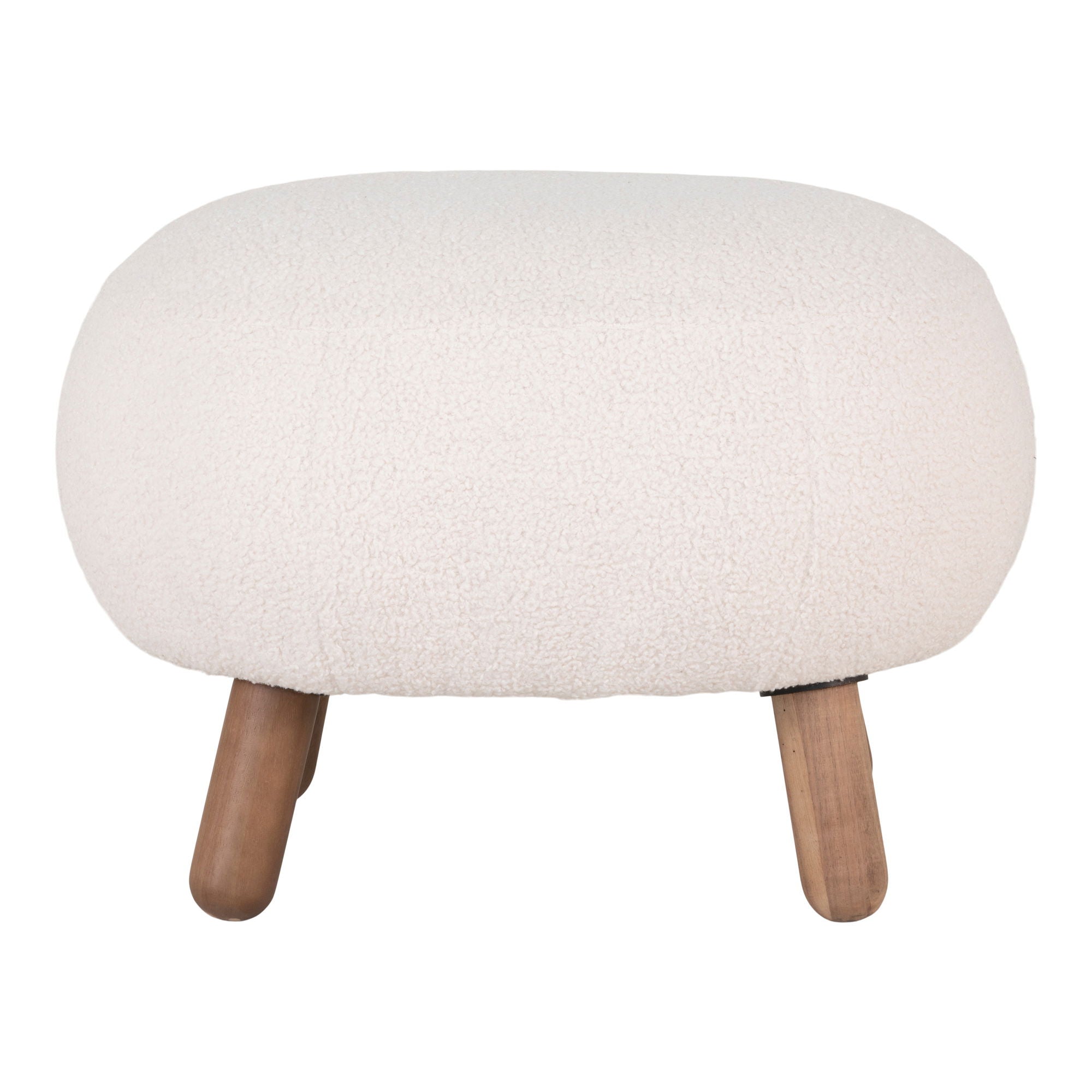 Savona Conjunto - Cadeira de lounge e Puff, White HN1094