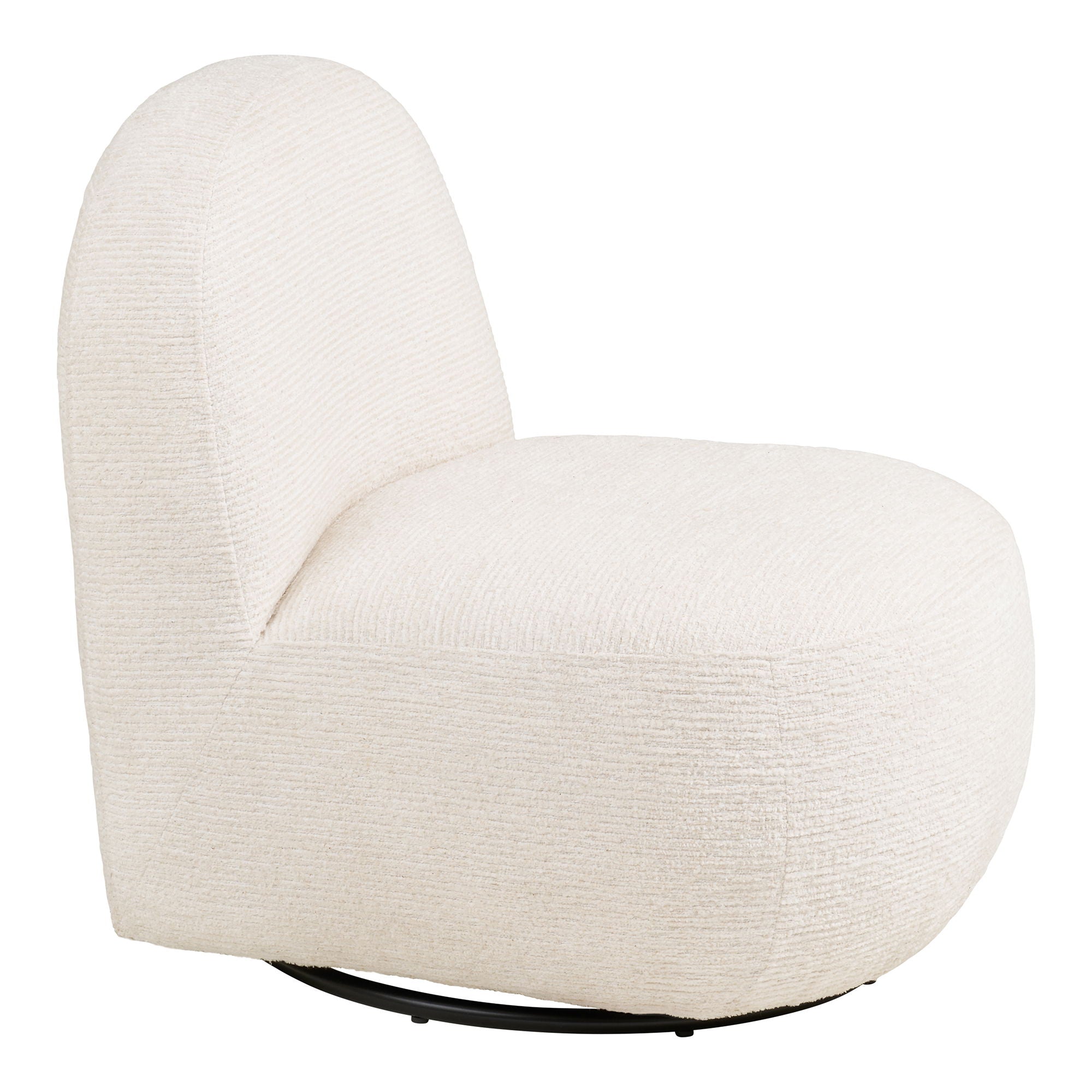 Milo Conjunto - Cadeira de lounge e Puff, Off -White HN1081