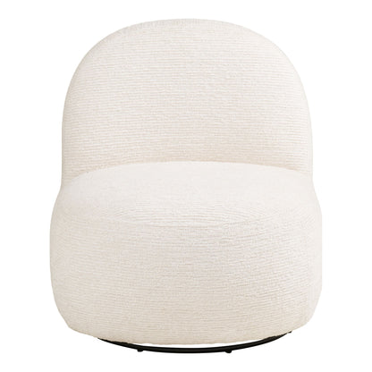 Milo Conjunto - Cadeira de lounge e Puff, Off -White HN1081