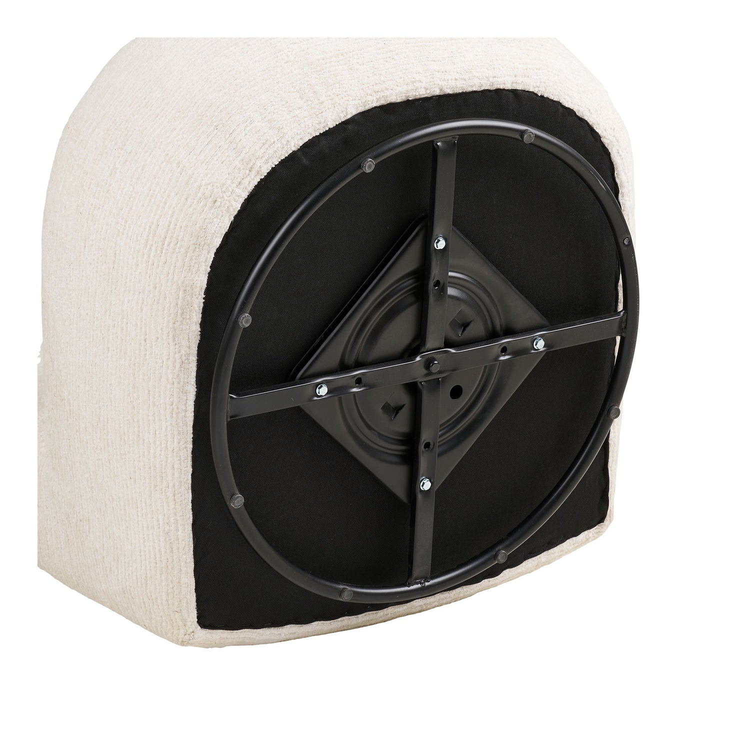 Milo Conjunto - Cadeira de lounge e Puff, Off -White HN1081