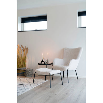 Conjunto de Glasgow - cadeira de lounge e passarinho, branco HN1090