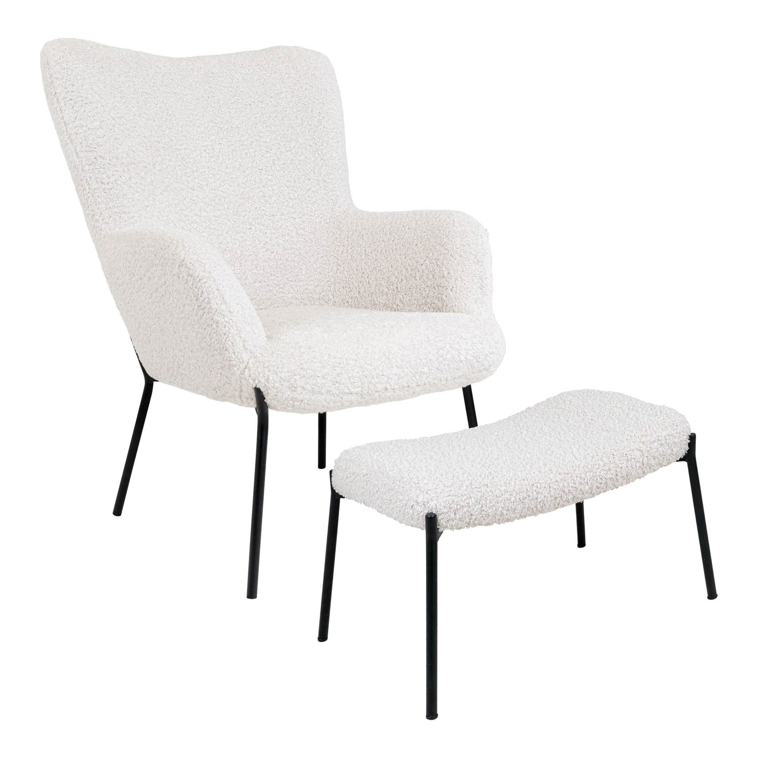 Conjunto de Glasgow - cadeira de lounge e passarinho, branco HN1090