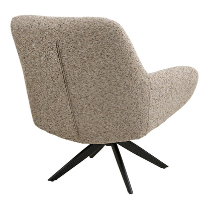 Cadeira de lounge de Grandola - cadeira de lounge com pé giratório, cinza, pernas pretas HN1086