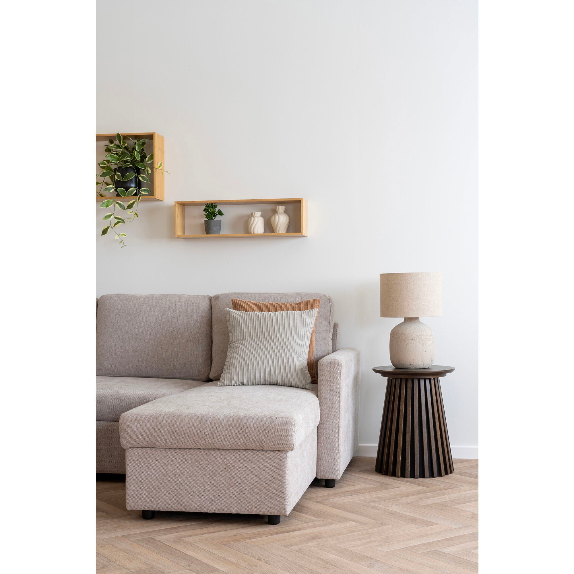 Belfast Chaiselong Sovesofa  - Chaiselong sovesofa med opbevaring