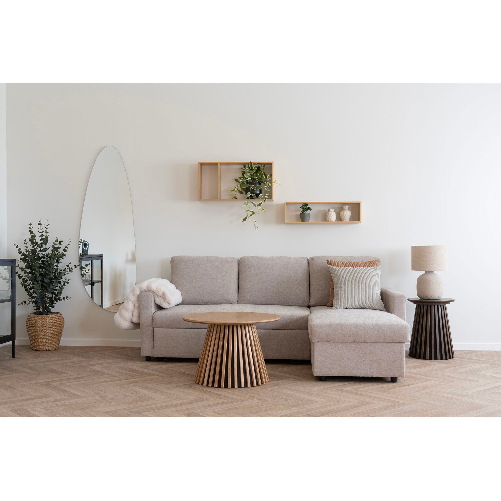 Belfast Chaiselong Sovesofa  - Chaiselong sovesofa med opbevaring