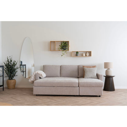Belfast Chaiselong Sovesofa  - Chaiselong sovesofa med opbevaring