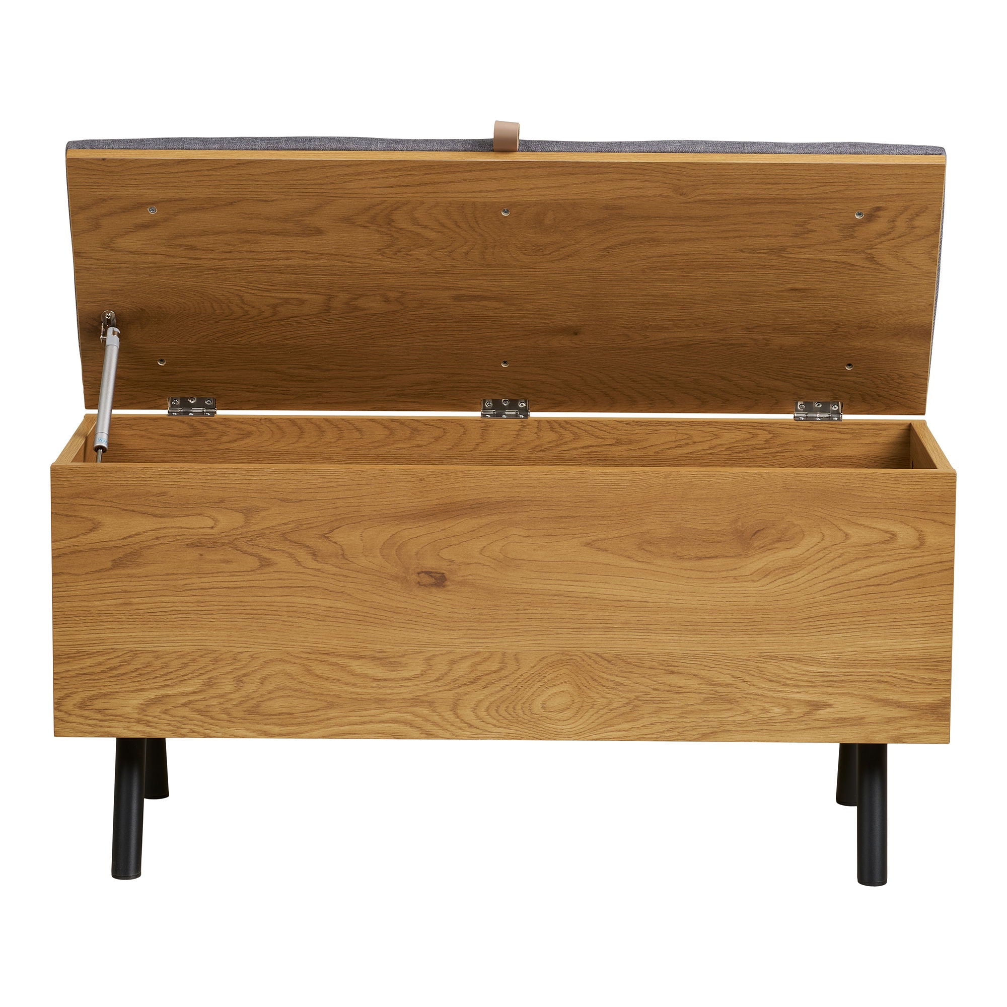 Banco Barco com armazenamento - Banco com armazenamento, Oak Look 92x33x48 cm