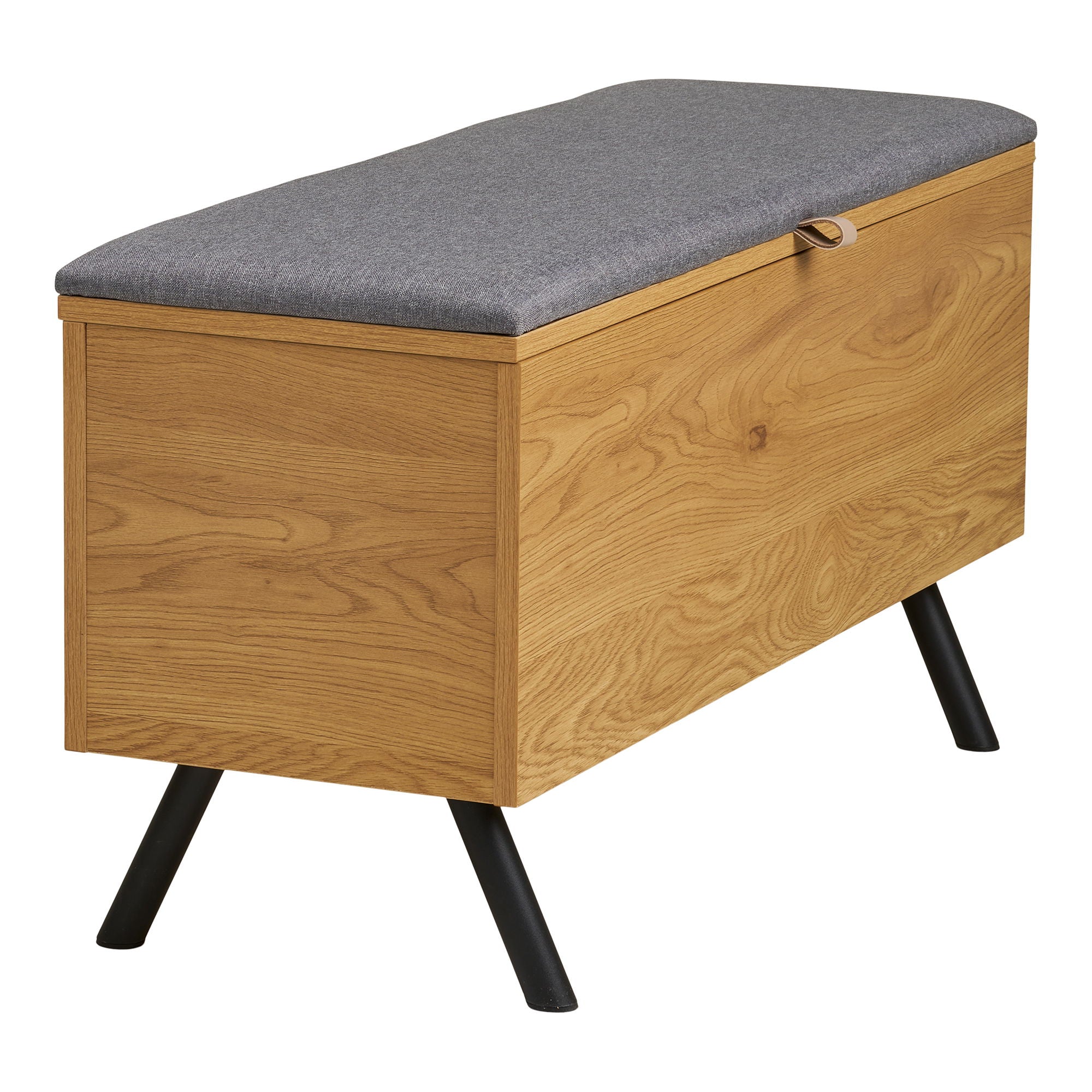Banco Barco com armazenamento - Banco com armazenamento, Oak Look 92x33x48 cm