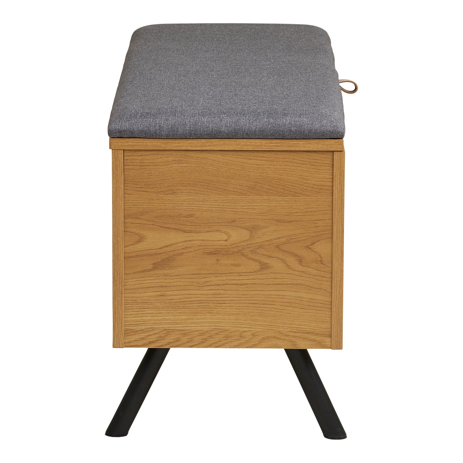 Banco Barco com armazenamento - Banco com armazenamento, Oak Look 92x33x48 cm