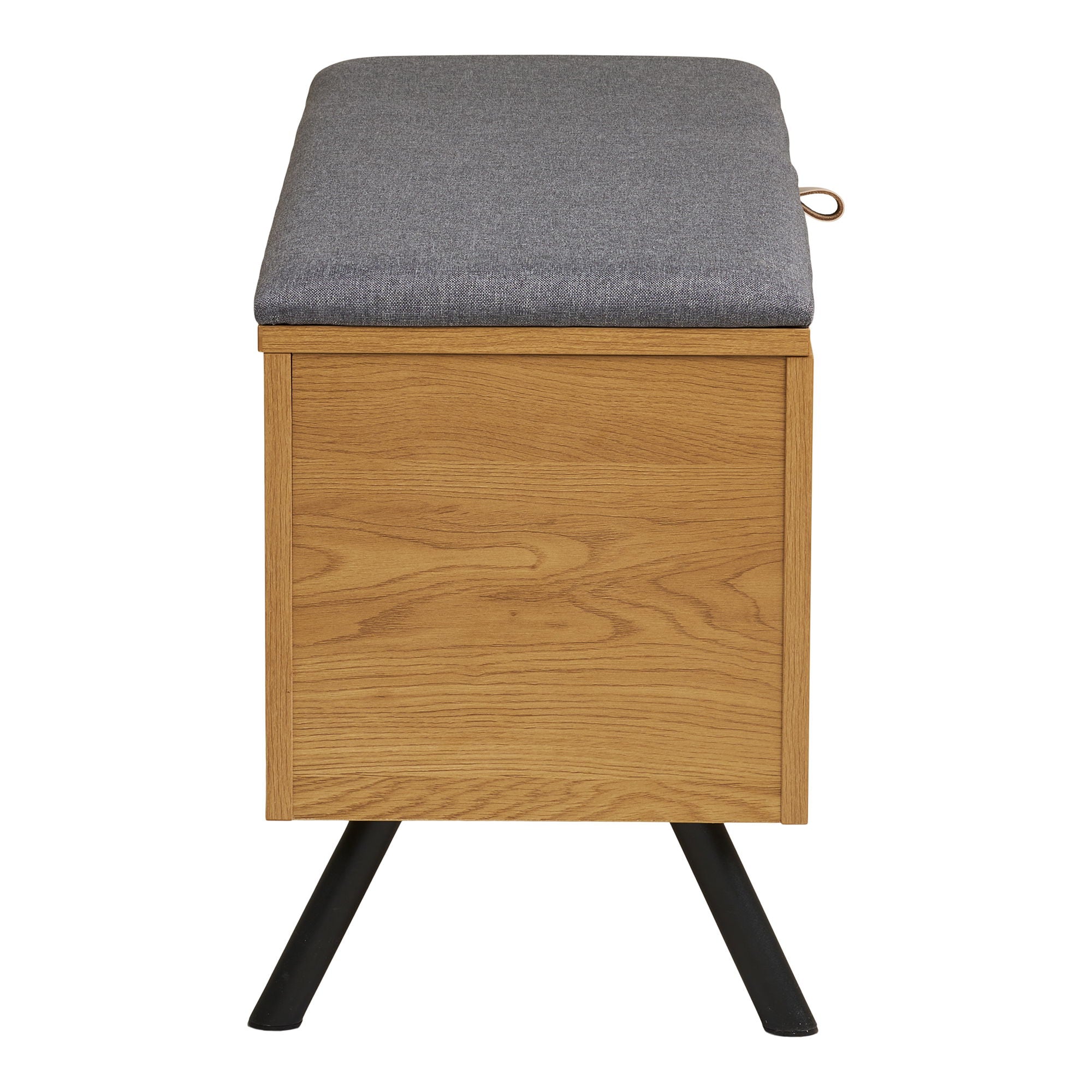 Banco Barco com armazenamento - Banco com armazenamento, Oak Look 92x33x48 cm