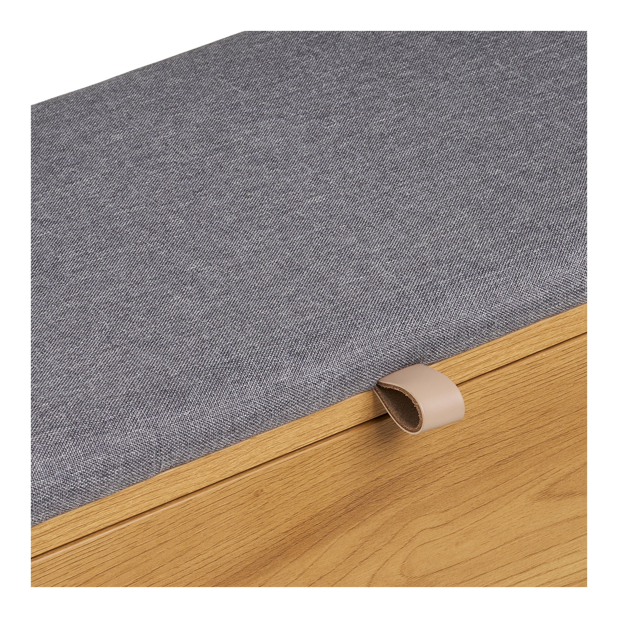 Banco Barco com armazenamento - Banco com armazenamento, Oak Look 92x33x48 cm