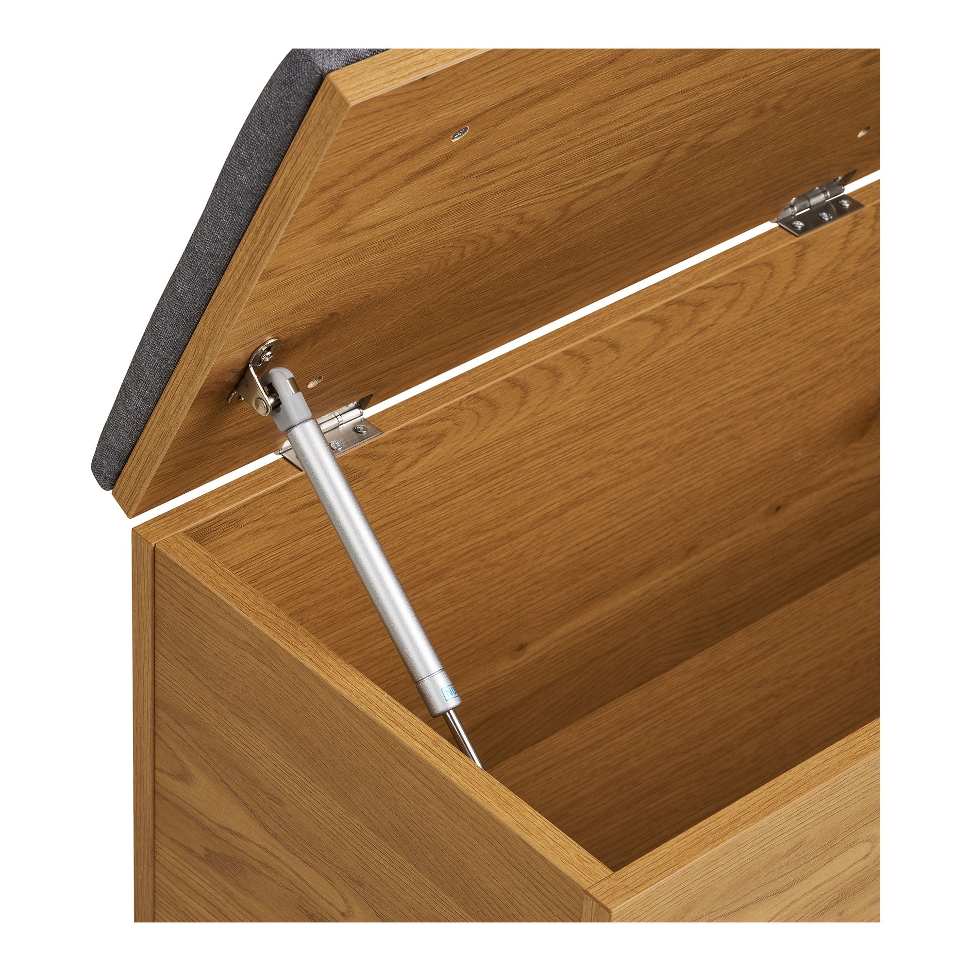 Banco Barco com armazenamento - Banco com armazenamento, Oak Look 92x33x48 cm