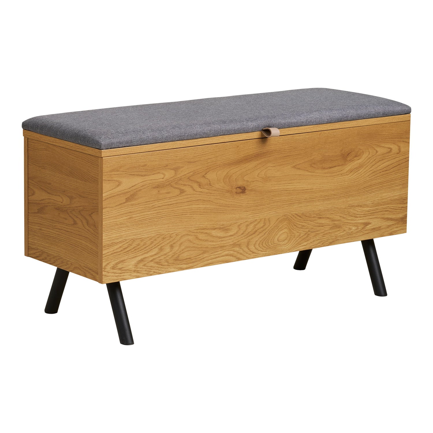 Banco Barco com armazenamento - Banco com armazenamento, Oak Look 92x33x48 cm
