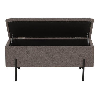 Watford Bench - Banco com armazenamento, Bouclé, Brown 95x36.5x43 cm, HN1061