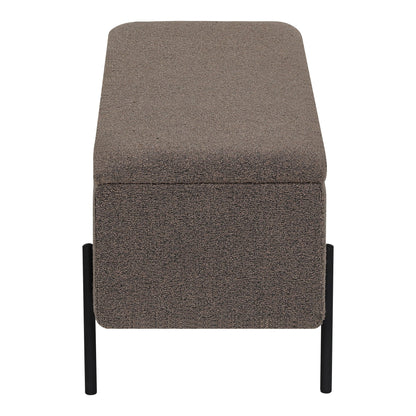 Watford Bench - Banco com armazenamento, Bouclé, Brown 95x36.5x43 cm, HN1061