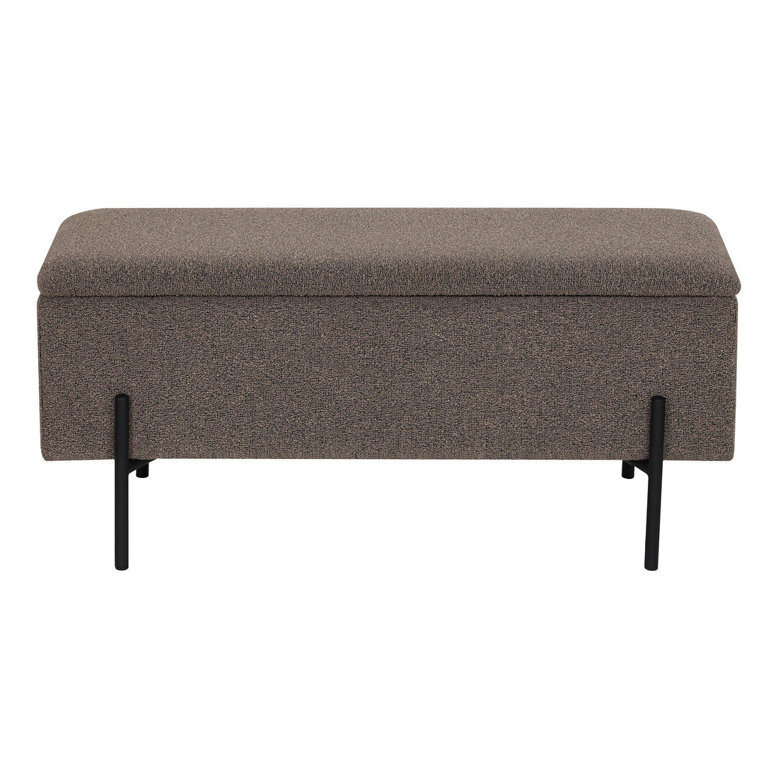 Watford Bench - Banco com armazenamento, Bouclé, Brown 95x36.5x43 cm, HN1061
