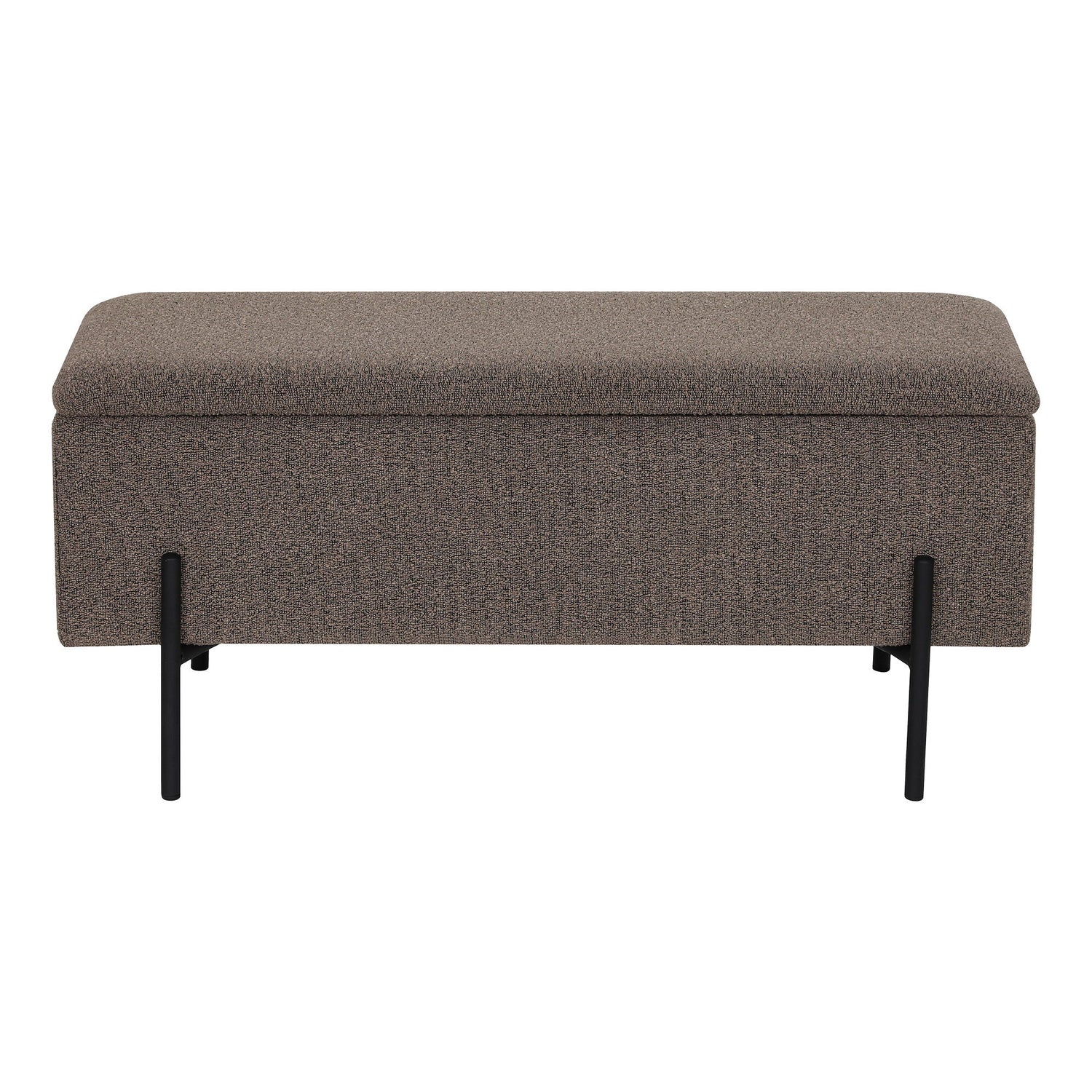 Watford Bench - Banco com armazenamento, Bouclé, Brown 95x36.5x43 cm, HN1061