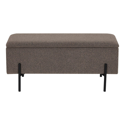 Watford Bench - Banco com armazenamento, Bouclé, Brown 95x36.5x43 cm, HN1061
