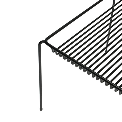 Tabela lateral de corda preta - 51x51xh45cm