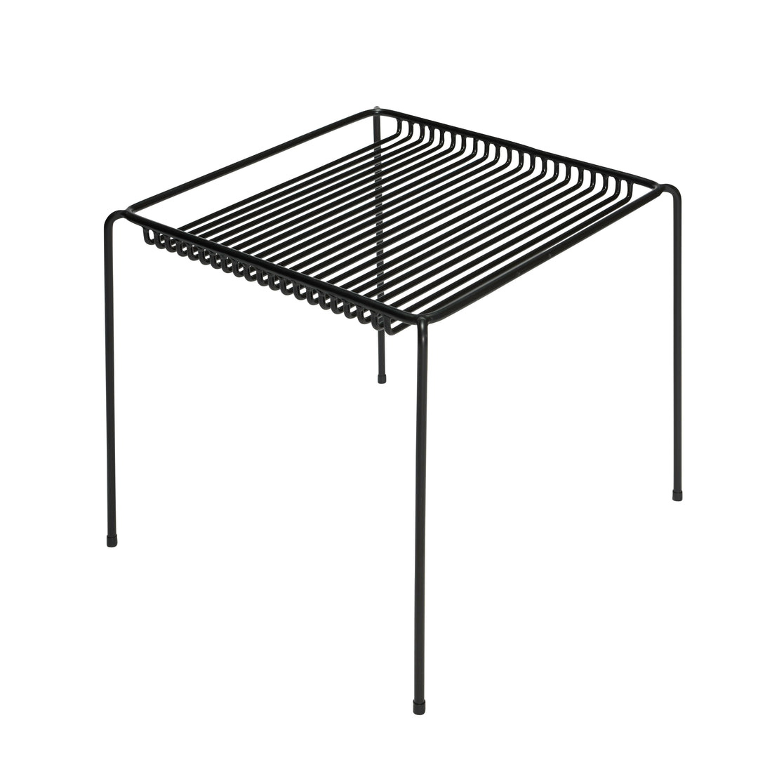 Mesa Lateral de Cordas Preta - 51x51xh45cm