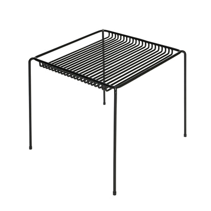 Tabela lateral de corda preta - 51x51xh45cm