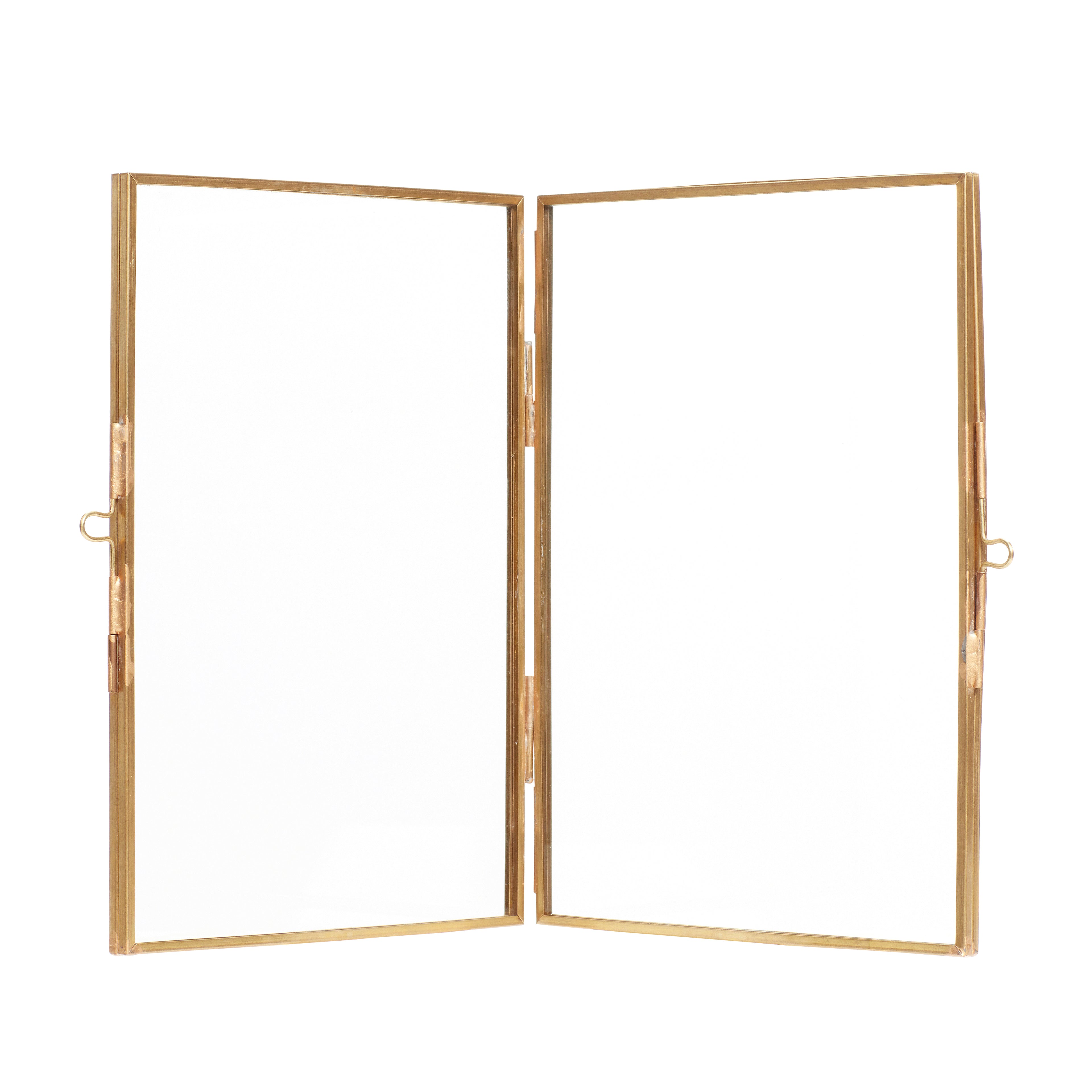 Quadro de teto cor de bronze dupla - 21xh15cm