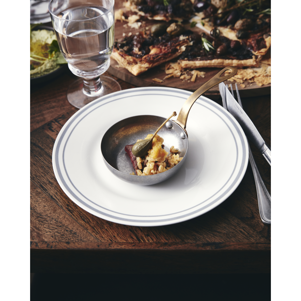 Prato de jantar, NVBistro, cinza