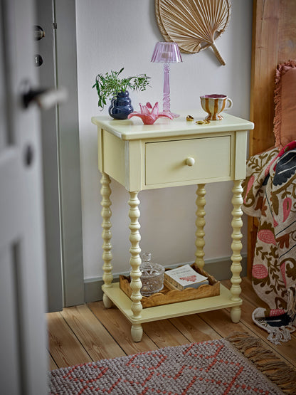 Mesa lateral de Bloomingville Salino, amarelo, cara