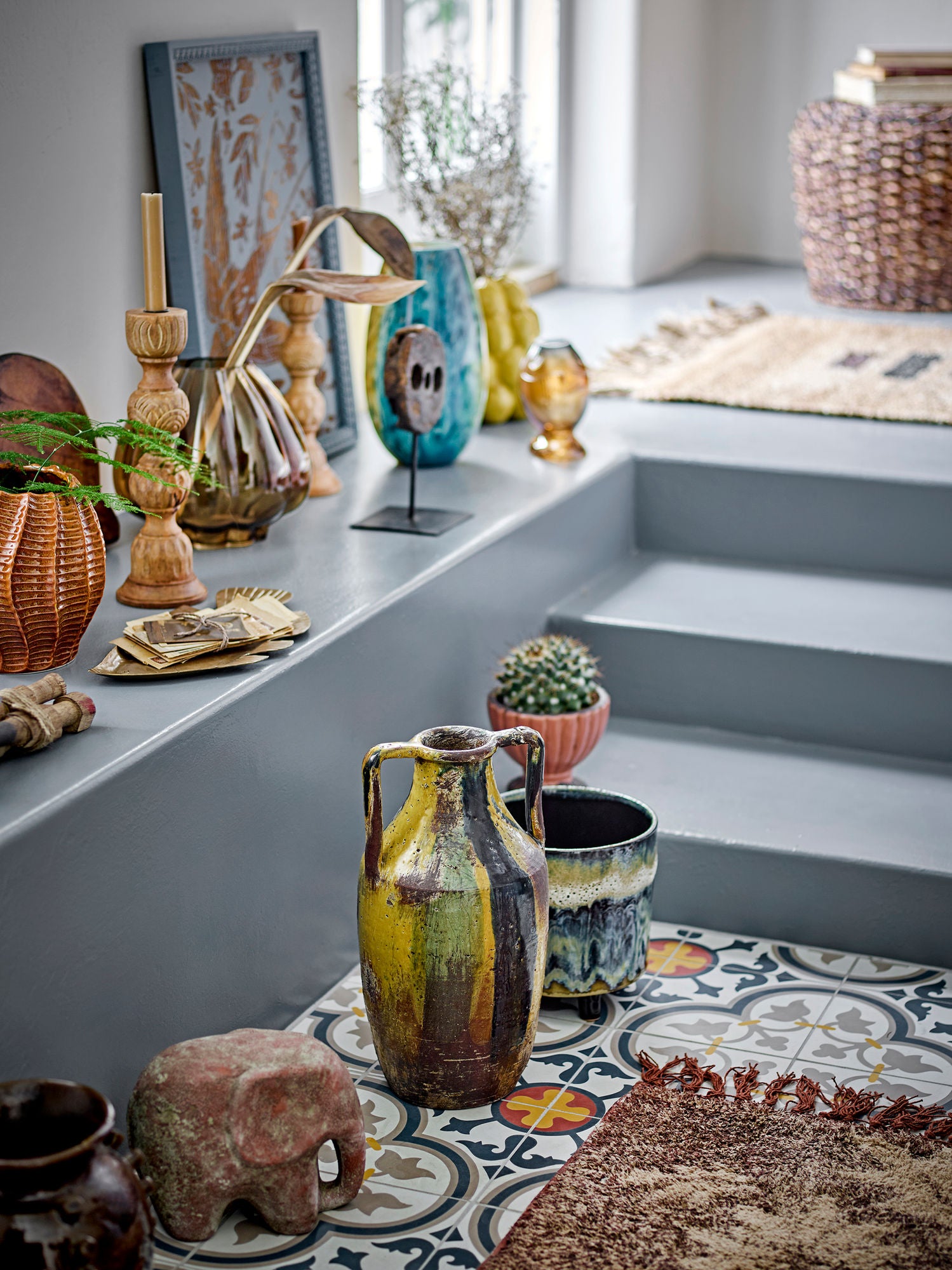 Coleção criativa Vaso Wilder Deko, amarelo, terracota