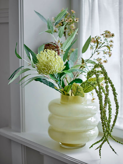Vaso de Bloomingville Sahara, amarelo, vidro