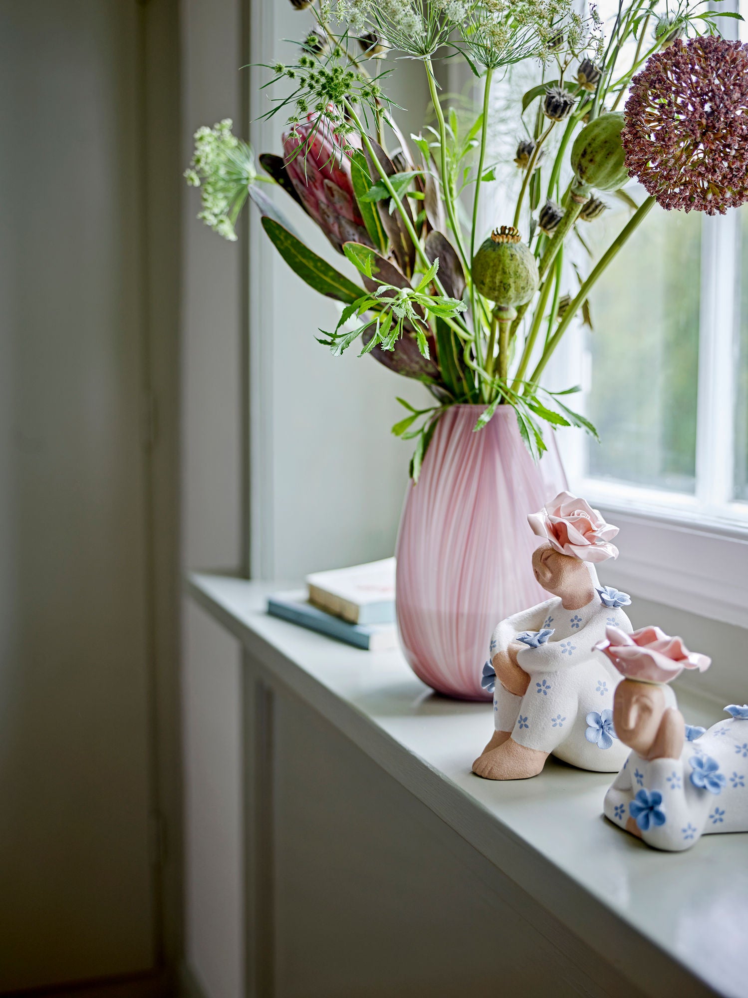 Bloomingville Ennis Vase, Rosa, vidro