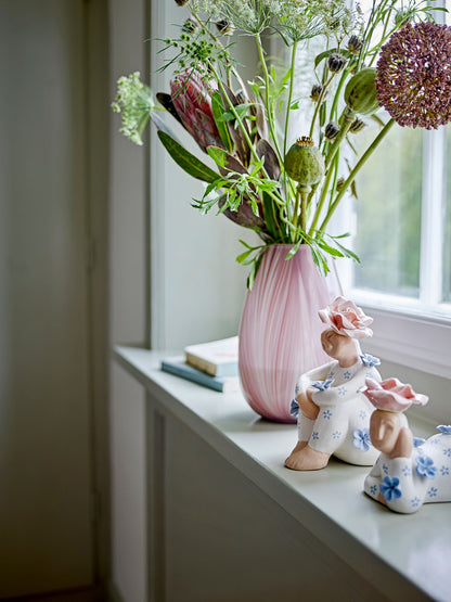 Bloomingville Ennis Vase, Rosa, vidro
