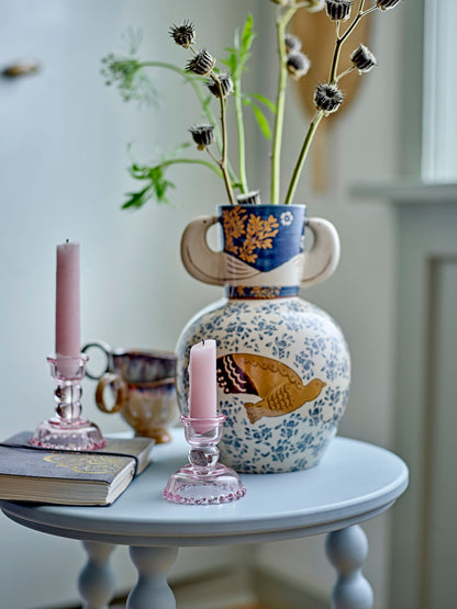 Vaso de Bloomingville Hezha, azul, grés