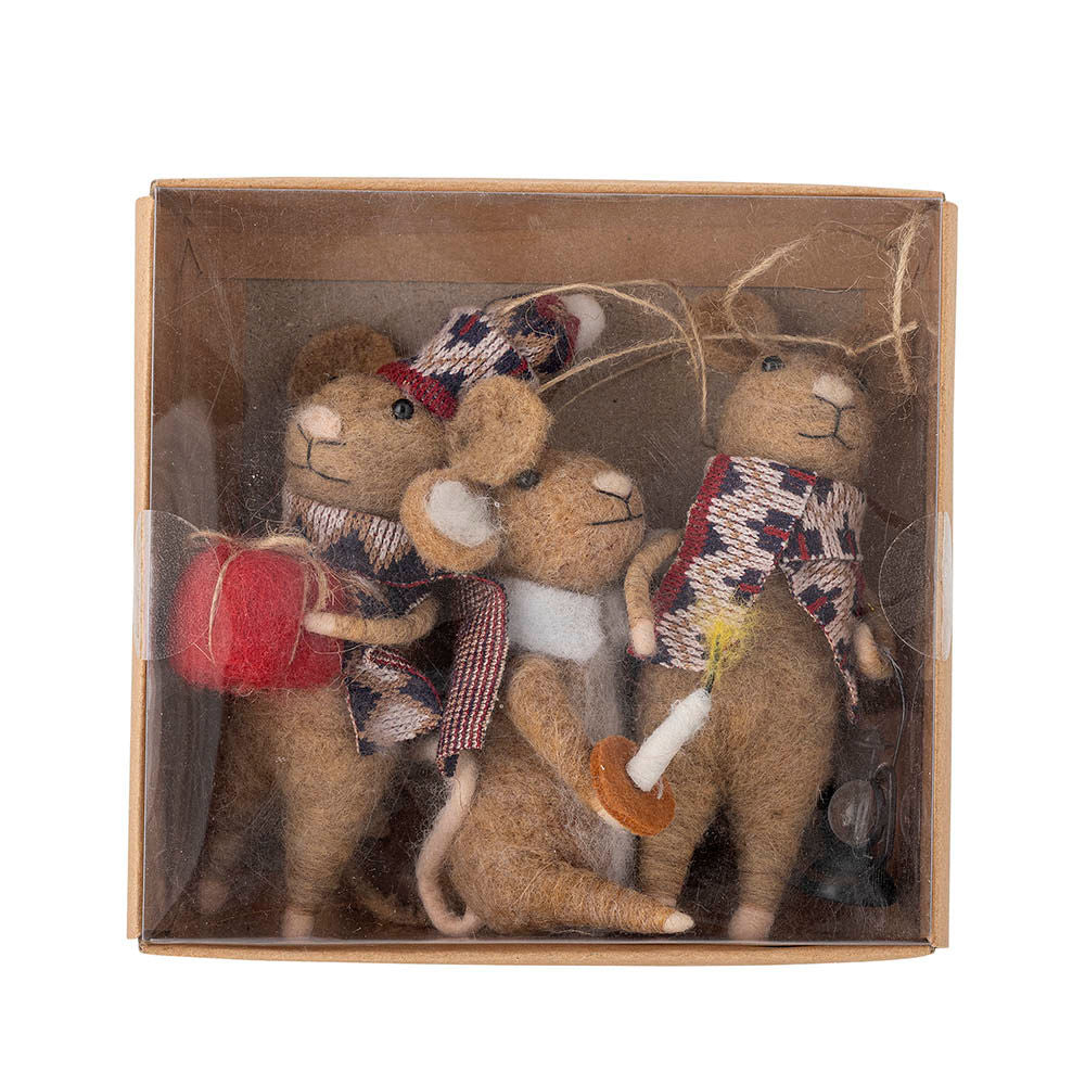 Ornamento de Bloomingville Peo, marrom, lã