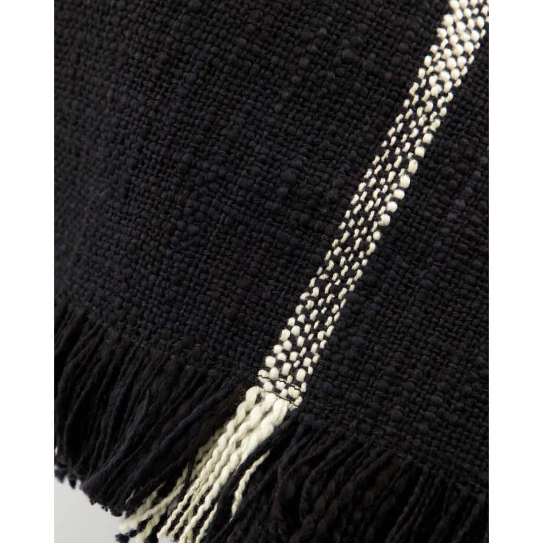 Cobertor, hdtuur, branco cru; cinza