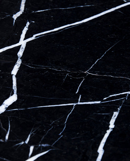 Mesa de Centro Raw Preta/Natural - 80x80xh45cm