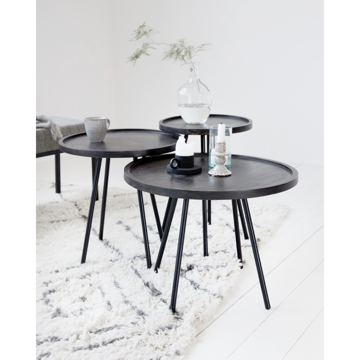 House Doctor - Mesa lateral, HDJuco, Preto