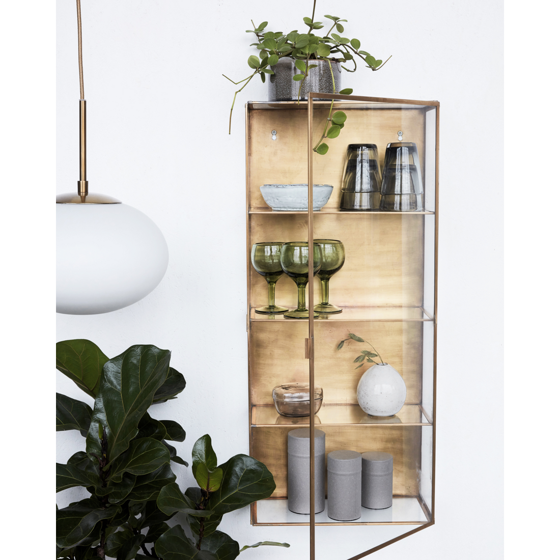 Vitrina, HDGlass, Latão 80x35 cm