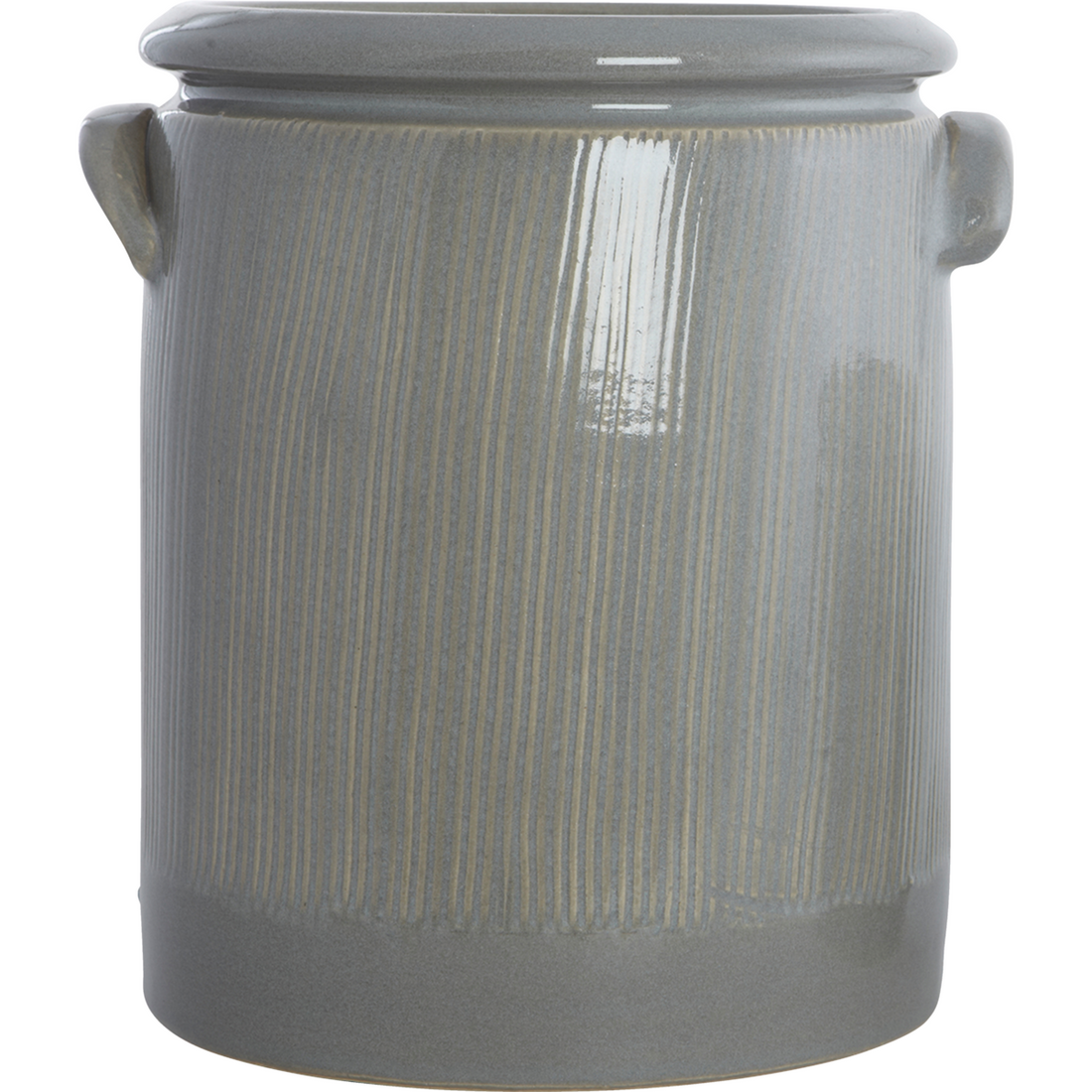 Panela de ervas, hdpottery m, cinza claro