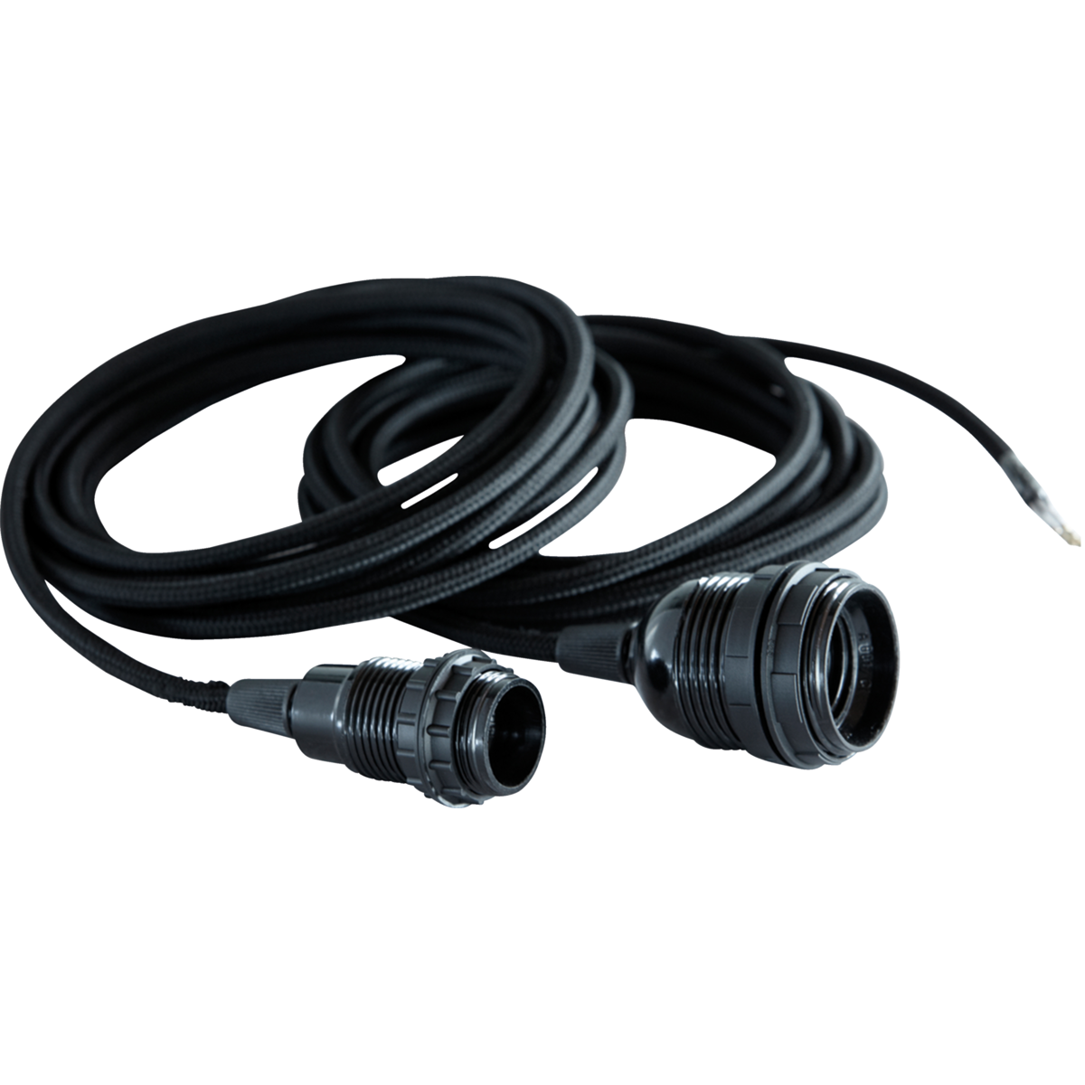Cordão de tecido com soquete e dois anéis de órbita, e14, preto