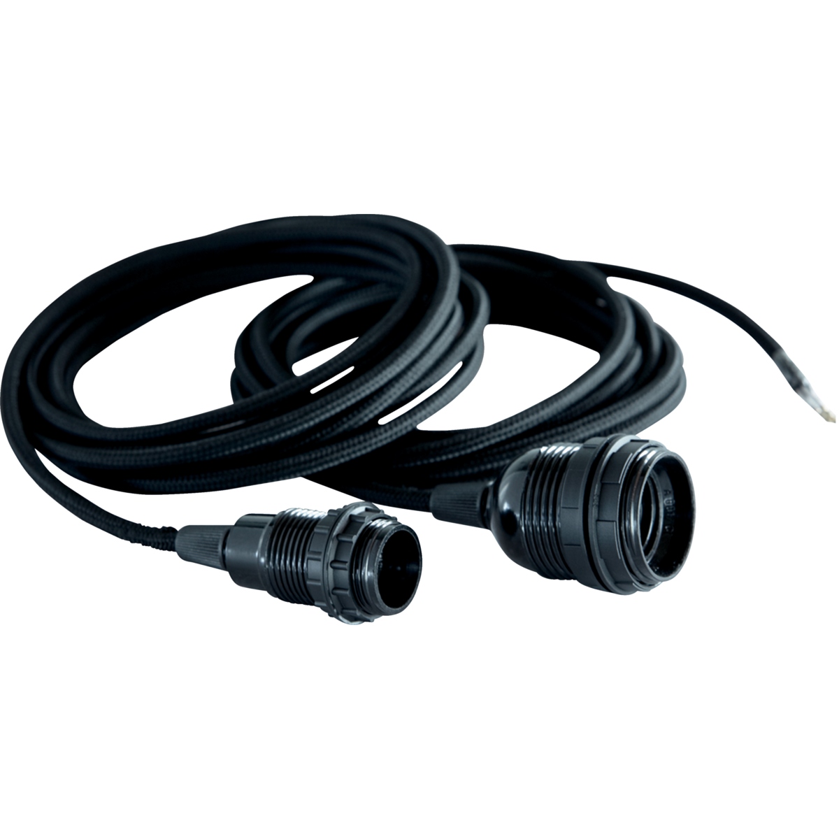 House Doctor - Cabo de tecido com soquete e dois anéis de bypass, preto