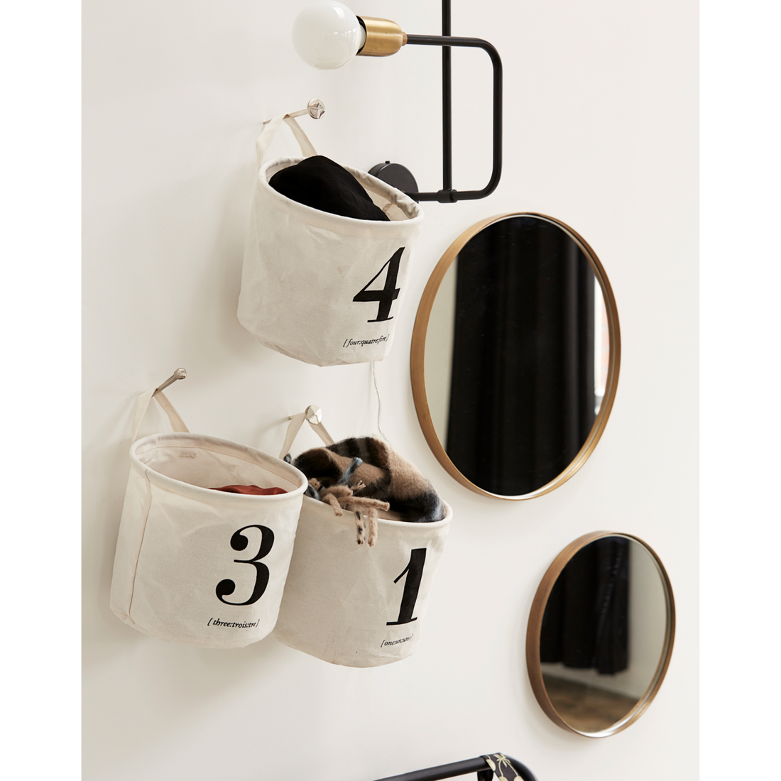 Armazenamento, HD1-2-3-4, preto; branco cru